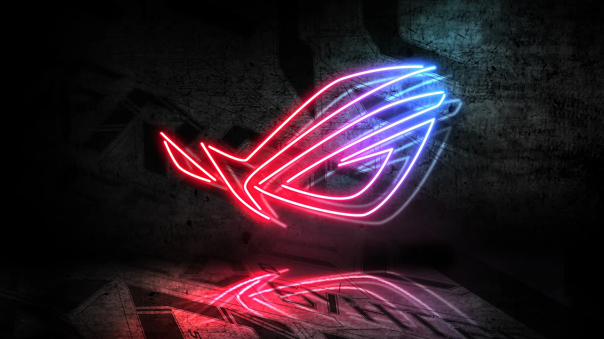 Asus Rog Neon Logo 4k Alternative Text